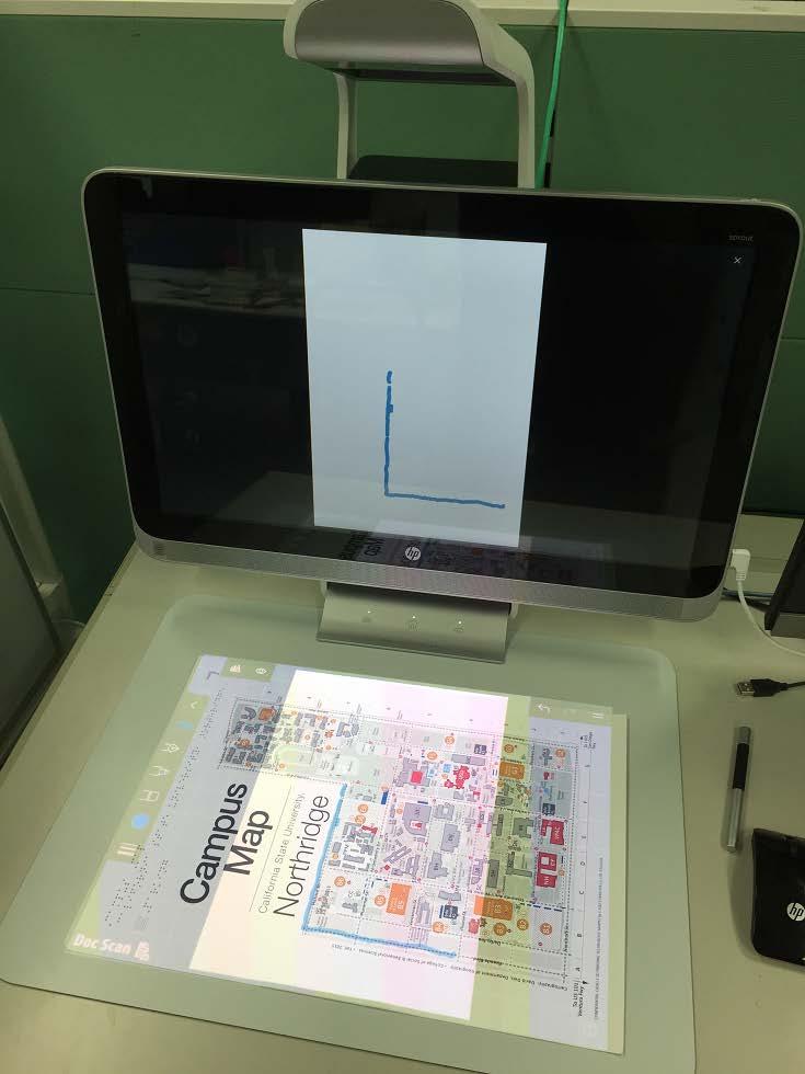 On going works Implementing another configuration of the AR tactile map with HP s Sprout.