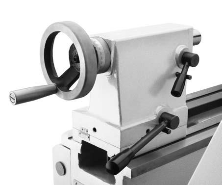 The tailstock () of the Model M1019 lathe can be used to support workpieces with the use of a live or dead center.