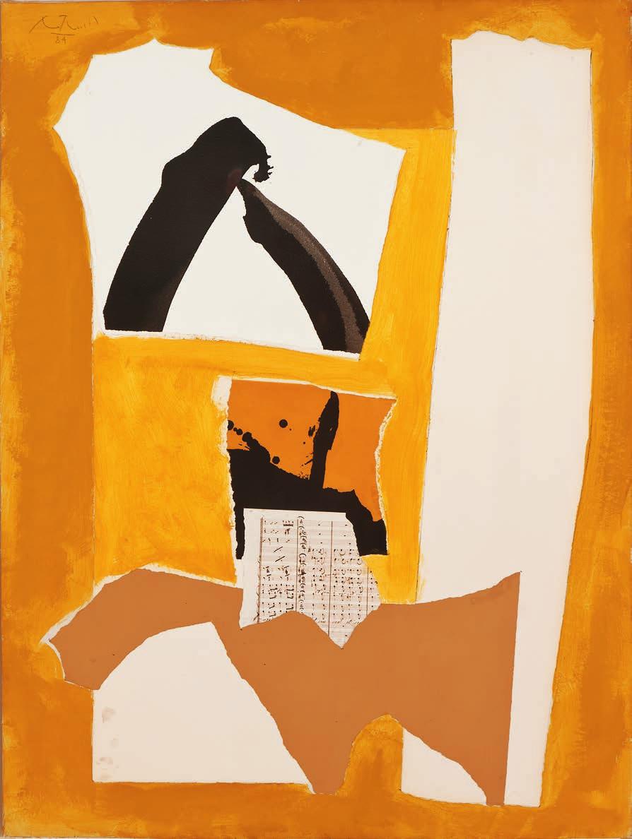 ROBERT MOTHERWELL (1915 1991) Where Have You Been, 1984 Acrylic and pasted papers on