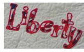 Liberty Applique 1. Load Cut Liberty.jef design into your embroidery machine. 2.