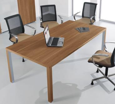 Construction Meeting tables 1 High resistance melamine top, 38 mm thick, counterbalanced. Particle board, density 60 Kg/m 3.