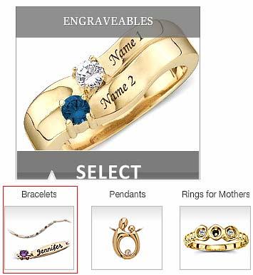 select Engravable Pendants and Rings, you will have the option of searching by