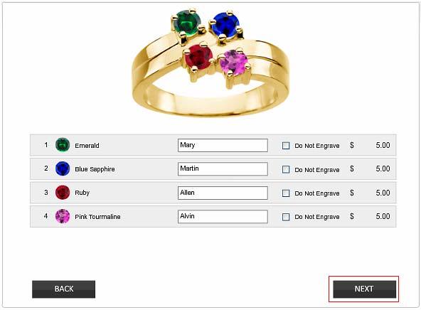 ««STEP 6»» Once you click on next you will be prompted to the ENGRAVE section Note: You will only see this option if you select an item from the Engravable Categories.