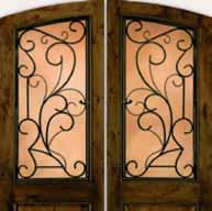 IWP AURORA GRILLE DOORS A5037 Mahogany Woodgrain Door, Caramel Finish, Clear IG Glass with Regal Grille in Dark Patina,