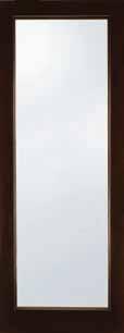 Optional Segment Top A5001 Mahogany Woodgrain Door, Sable Finish, Clear IG Glass
