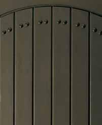 DESIGN OPTIONS DOOR: A1301 MAHOGANY WOODGRAIN, CASHMERE FINISH, OPTIONAL SPEAKEASY WITH RUSTIC GRILLE IN DARK PATINA Paint surface options For a smooth, versatile appearance, select one of our paint