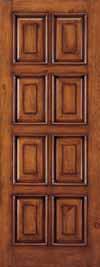 Door, Caramel Finish, Optional 1-3/4" Round Clavos in Dark