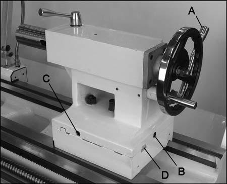 When the clamping lever is released, the tailstock floats upward approximately 0.05 to 0.