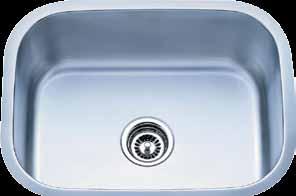 Utility Sinks 861-18 Gauge Stainless Steel Undermount Large Utility Sink. 304 SS with Satin. Insulated Bottom.