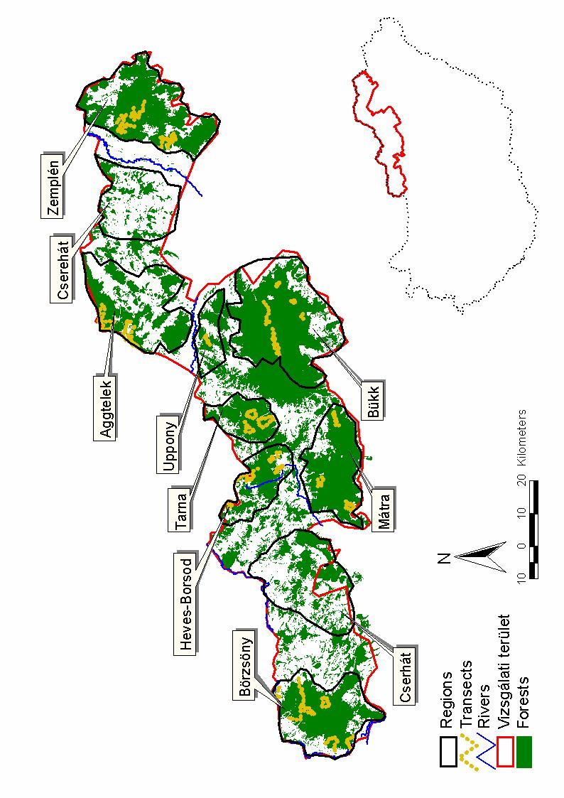 Map 1 Transects of the large carnivore monitoring system Data