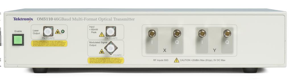 46 GBaud Multi-Format Optical Transmitter OM5110 Datasheet The OM5110 Multi-Format Optical Transmitter is a C-and L-Band transmitter capable of providing the most common coherent optical modulation