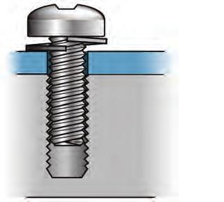 Screws for metal TRILOBULAR TAPTITE threaded screws eliminate the problems of: Misalignment of machine screws in tapped holes, avoiding the use of guiding components (screws with dog point ).