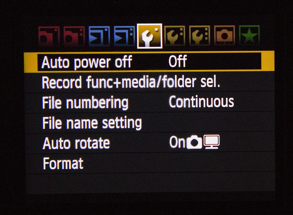 STEP 2 - CAMERA CONFIGURATION The key in-camera settings concern power, recording and playback.