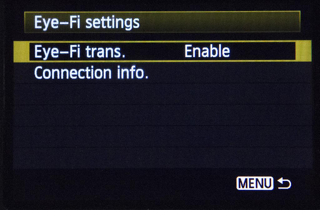 pdf The Canon EOS-1D Mark IV isn t an Eye-Fi connected camera, so there is no way to enable/disable the Eye-Fi card or verify connectivity from the camera menu.