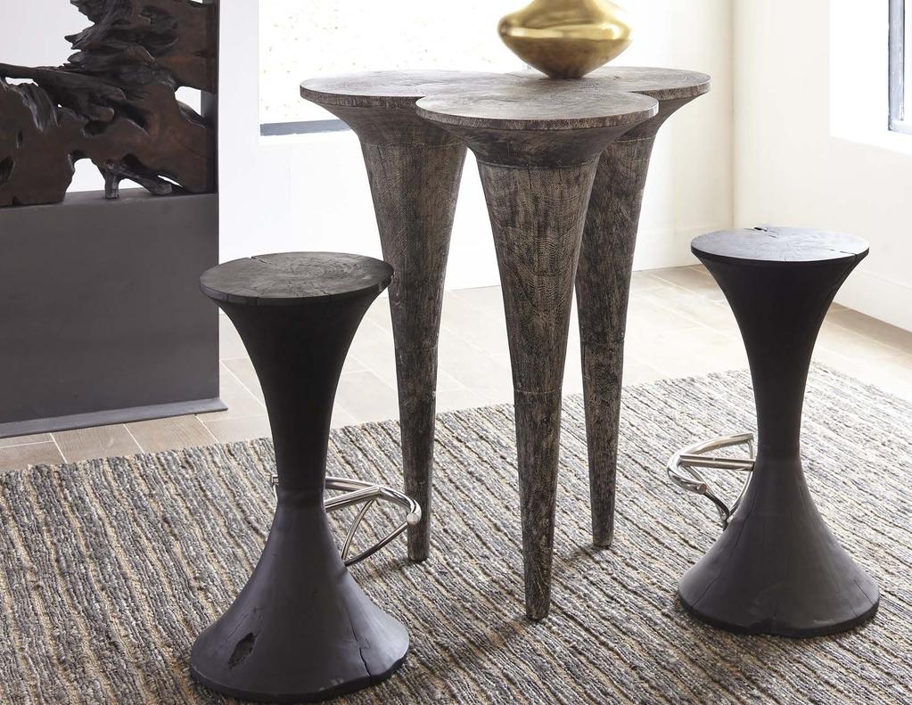 BUTTERFLY BAR STOOL & TABLE Available in Burnt and Grey Stone