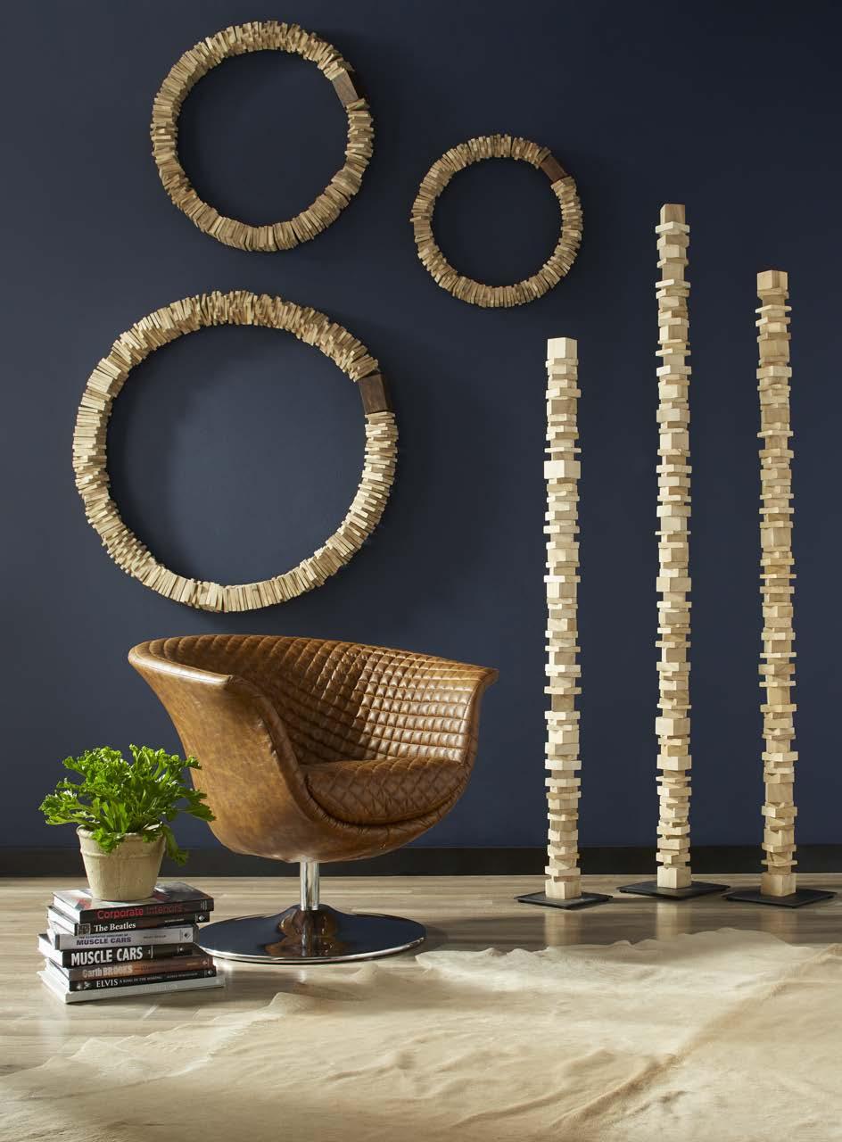 STACKED FLOOR SCULPTURE & WALL RING Wall Rings available in three sizes