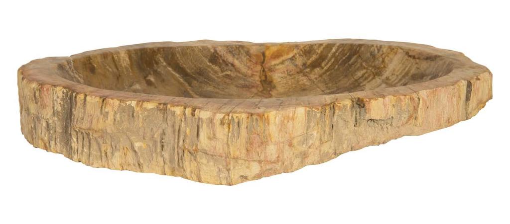 PETRIFIED WOOD BOWL Carved and polished from solid petrified wood Color