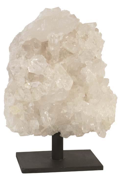 WHITE QUARTZ SCULPTURE ON STAND Made from prized
