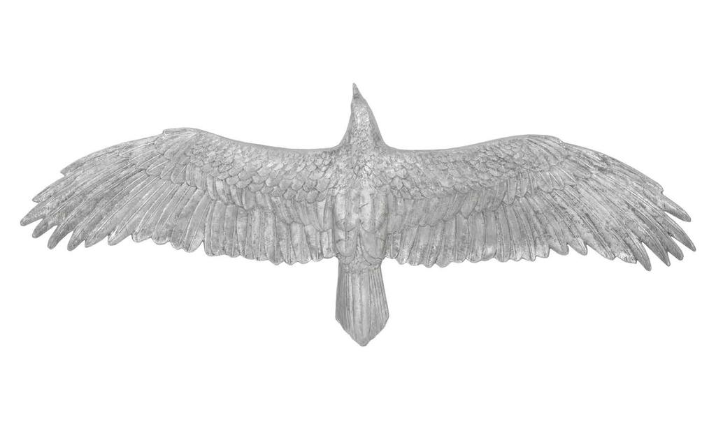 EAGLE WALL SCULPTURE, SILVER LEAF Part of our brand new
