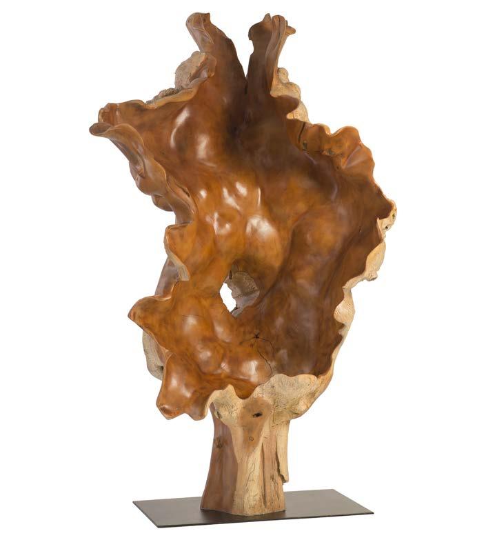 CAST MAHKA WOOD SCULPTURE Colossal in scale Cast from a burled