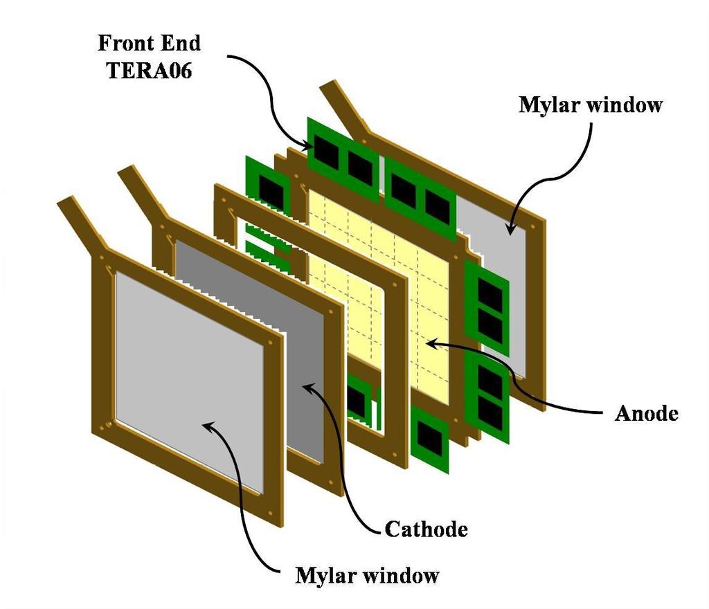 Detector Assembly Electrodes foils: Kapton(