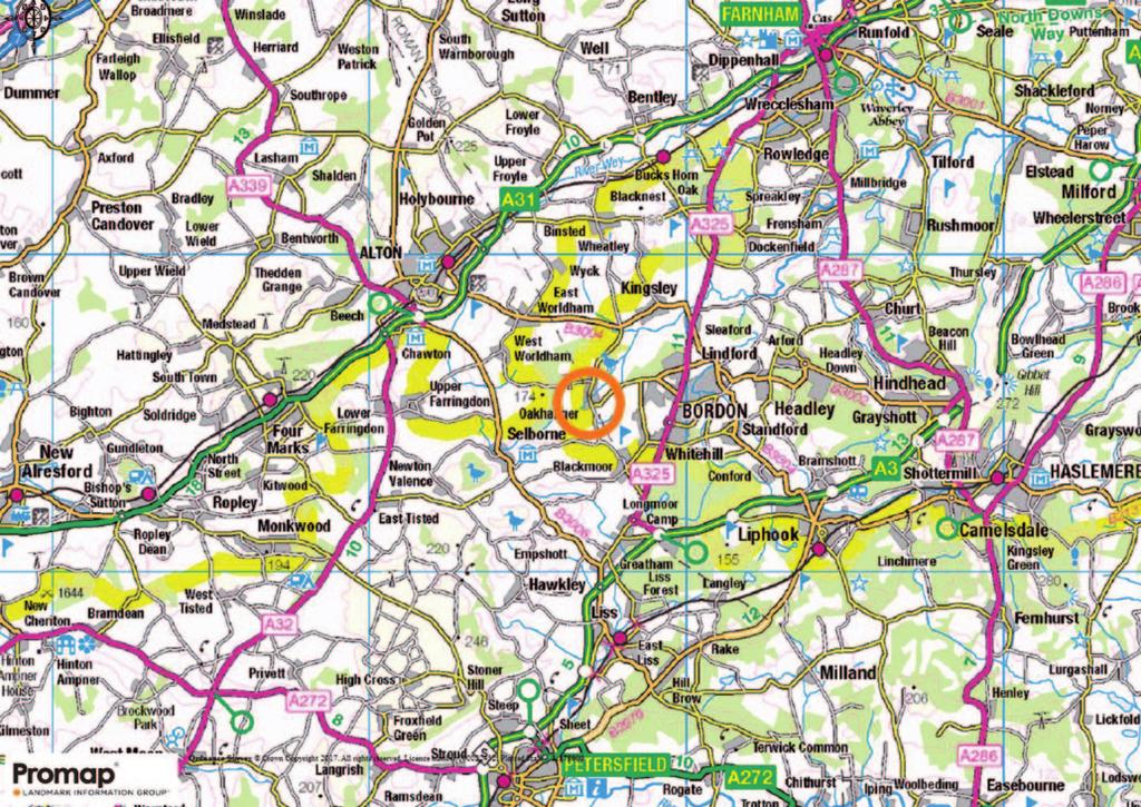 I Directions to GU35 9JB Take the A3 south from Liphook and turn off at the junction to A325 Farnham and Bordon. Stay on the A325 and follow the signs to Bordon.