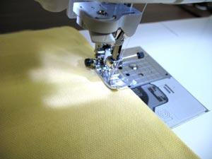 Sew a 1/2 inch along the top, bottom, and one of the short sides - leave one short side open for turning.