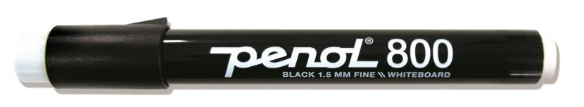 WHITEBOARD MARKERS Penol 800 Width: 1,5 mm Whiteboard marker with a bullet tip. Quick-drying waterproof ink based on alcohol.