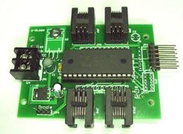POWER INDICATOR LED Power - Supply Input. - 9VDC + - PA/CTS0 - PA/DE0 - PA/T0OUT/XOUT - PA0/T0IN/T0UT/XIN +.V out - PC/COUT/LED - PC/ANA/LED - PC/ANA/CINN/LED - PC0/ANA/CINP/LED +.