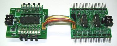 The lower Servo Driver module connects through JP, and the upper module connects through the Sequencer JP. This will allow independent control of up to servo motors. Figure.