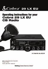 A A3 40 Included in this Package Controls and Indicators 9 LX EU Fuses /.5 3 TX RF SIG MIN MIN MAX. CB Transceiver. Microphone 3. Transceiver Bracket 4. Microphone Bracket 5. Operating Manual 6.