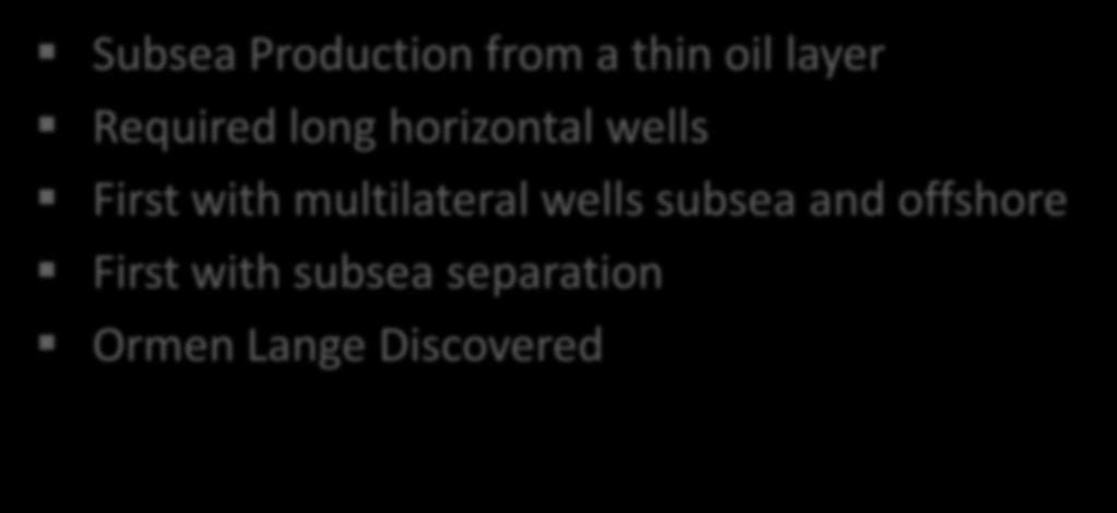 multilateral wells subsea and