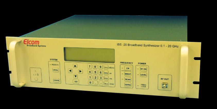 IBS Series SYNTHESIZER SPECIFICATION FREQUENCY RANGE: IBS-6 0.1 to 6 GHz IBS-18 2 to 18 GHz IBS-20 0.1 to 20 GHz FEATURES Wide Frequency Bandwidth: 0.