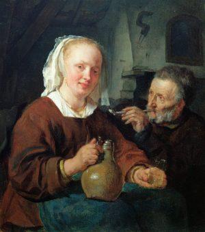 60/61) in favor of the more refined and softer technique of Gerrit Dou (1613 75).