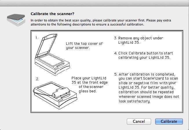 Calibrate Scanner Calibrate Scanner button lets you calibrate your scanner before performing a scan job.