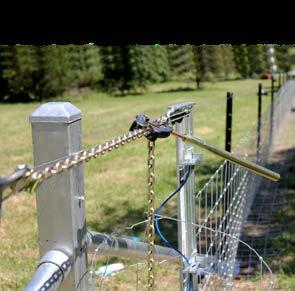 Permanent wire strainers stay on the fence line and can be re-tightened over time to prevent wire sag.