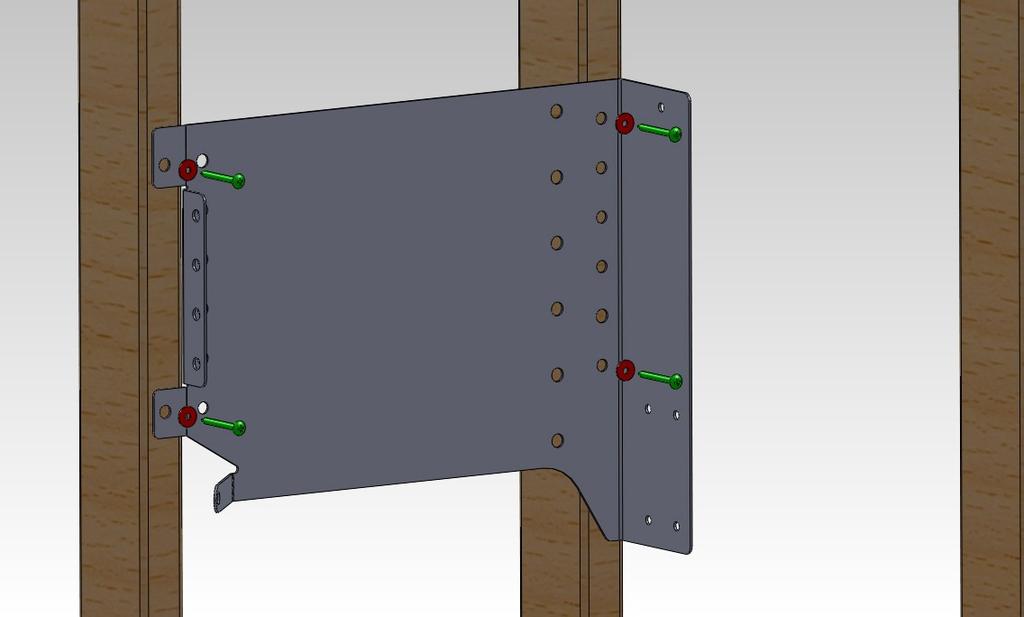 steel nuts and screws to the metal Universal Mounting Bracket.