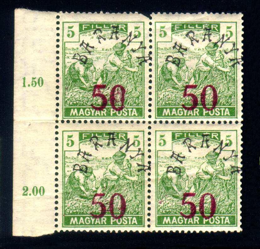 Figure 2 Just as rare is the plate error of the 100 fillér stamp, which occurs in position
