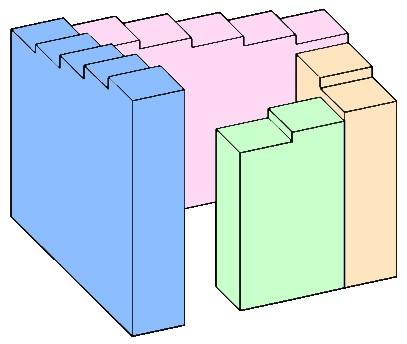 Jättes eelneval graafil ühe vabalt valitud serva ära, saab võimaliku geomeetria (joonis 7, paremal). Ära võetud ühendus moodustab katkendi.