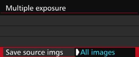 of Exposures is set to 2(Min), then 3 Images will be saved If Number of Exposures is set to 3, then