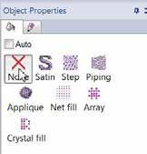4. In the Object Properties box, under the Fill tab, select None. 5.