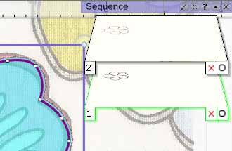 11. By clicking on a layer in the sequence box, you can select that part of the design.