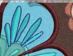 Area 2: Creating Satin Stitching 1. Click on Create Outline Shape. 2. Outline the details in the flower.