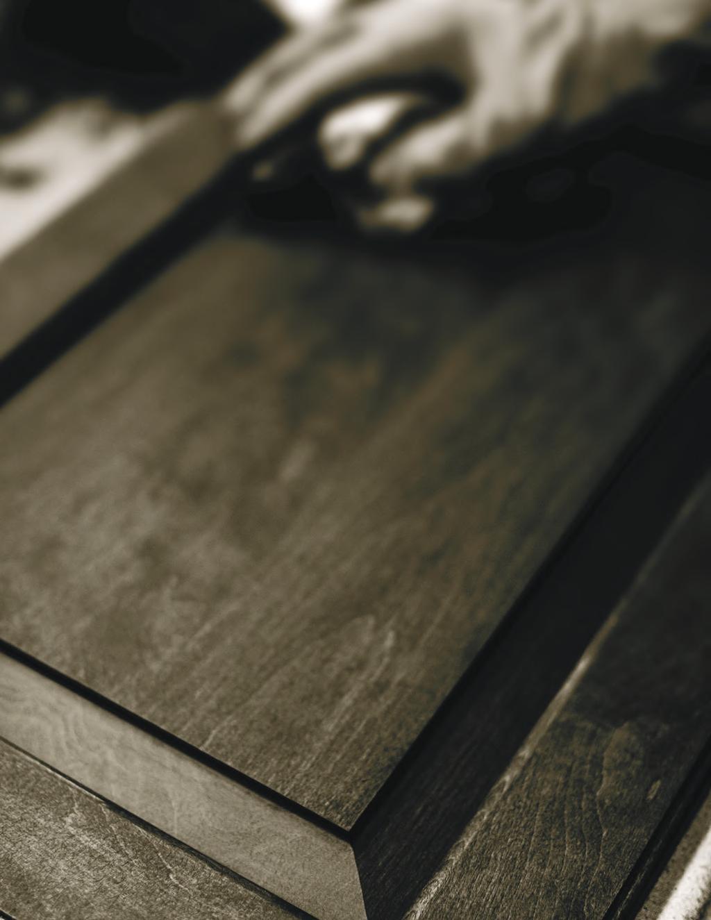 CHOOSE YOUR: Design Framing Bead Panel Type Wood Species Lip/Edge Profile Finish Options POLISH SANDING & FINISHING POLISH SANDING After sanding with 180 grit on a wide belt sander, doors, drawer