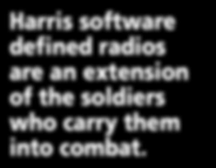 RF-7800S Secure Personal Radio The soldiers who use our radios are