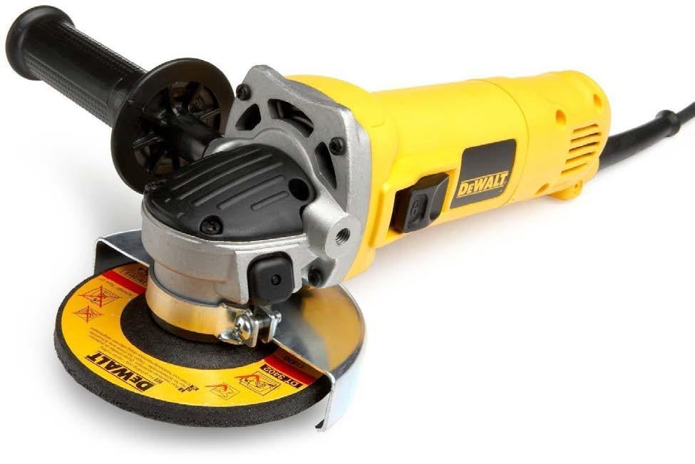 Angle Grinder (Portable Right-Angle Head Grinder) Operating Precautions Always grasp the grinder firmly with TWO hands. When using a cutting disc, use the edge of the disc and not the face.