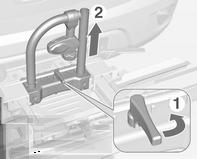 Răsuciţi mânerul (1) în lateral pentru a decupla şi ridicaţi