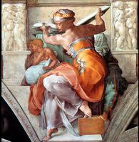Michelangelo, The Libyan Sibyl 1511 Michelangelo s figures stretch