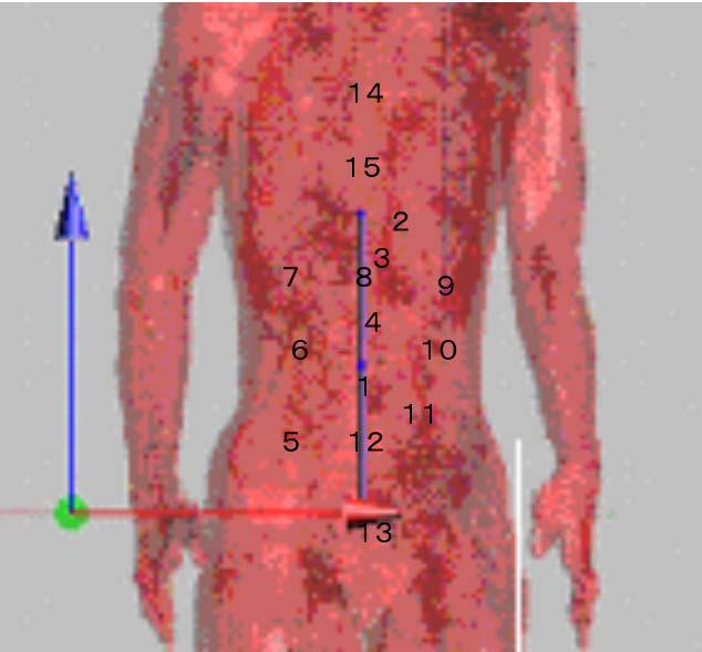 Simulation setup Receiving positions are set in body.