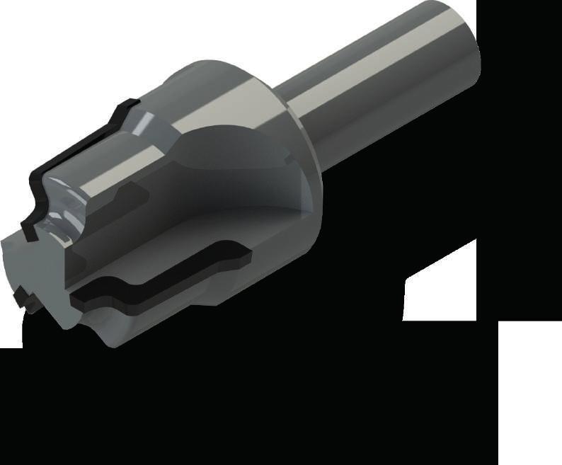 STEP FORMING PCD SOLID REAMER Reamer tool with special form PCD inserts, designed to process inside